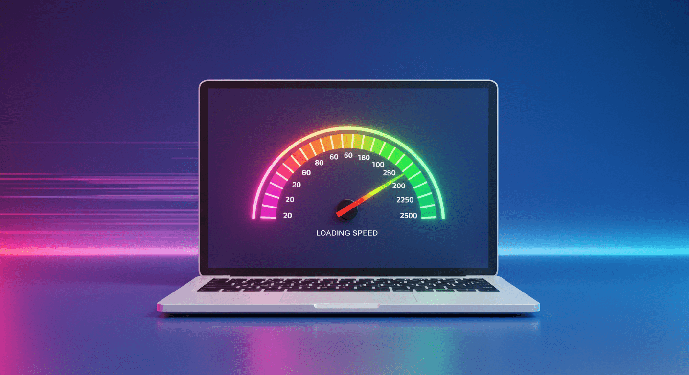 website loading speed image illustration for blog post on increasing website loading speed for AI search
