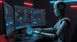 Image of AI robot searching the internet.webp