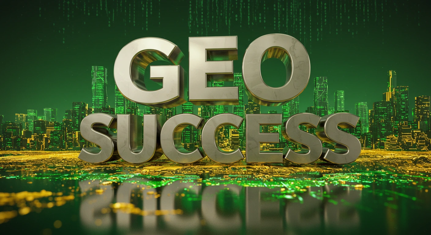 image of city in background with GEO success written.webp