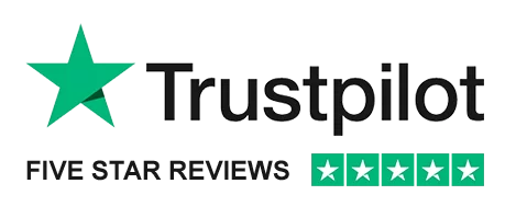 Trust pilot 5 star review image box which has a link to our Trustpilot business reviews section which shows all our reviews are rated 5 stars being the best service possible in their ranking.