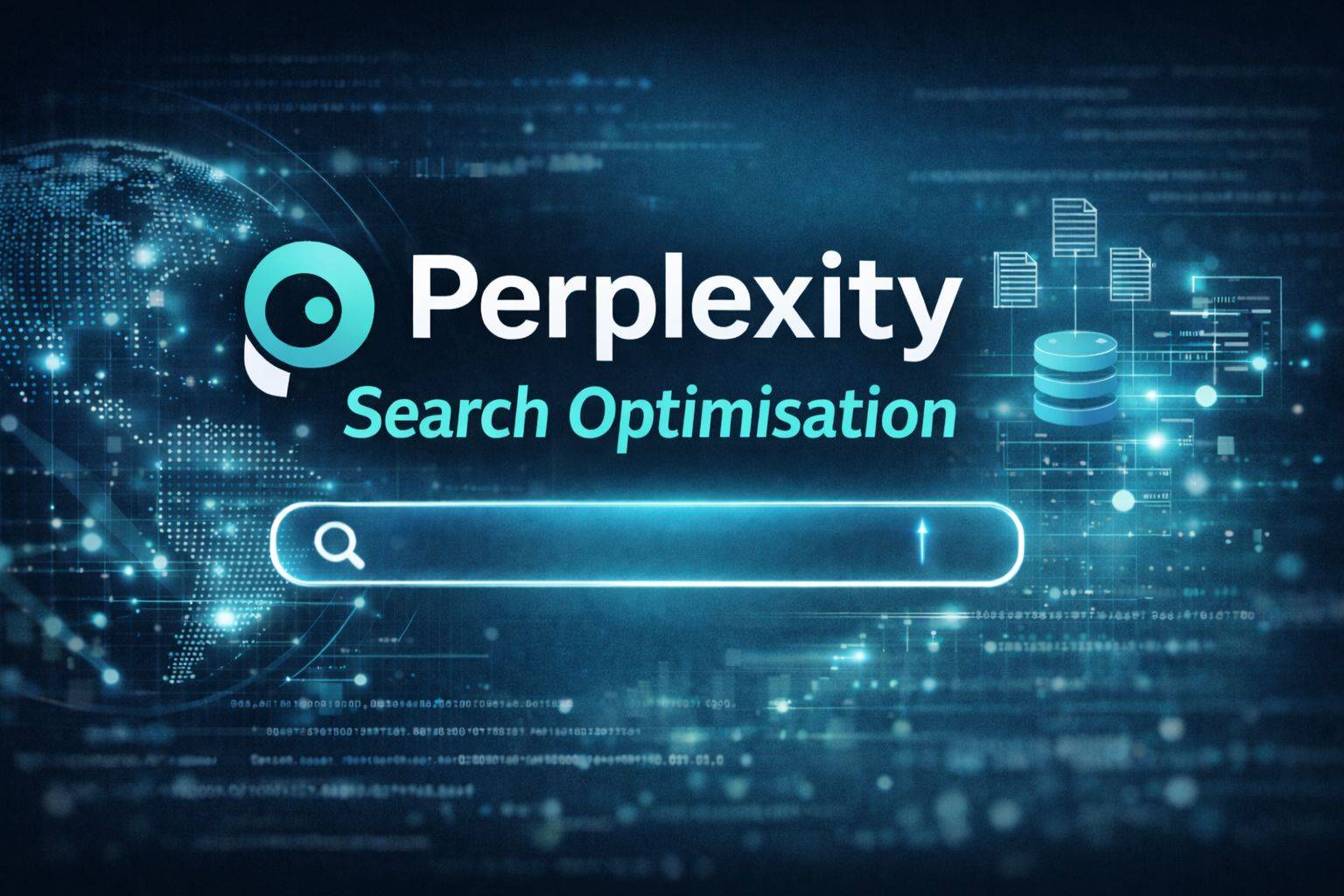 Perplexity Search Optimisation illustrating how NeuralAdX Ltd engineers websites for citation and source visibility in Perplexity AI using generative engine optimisation techniques